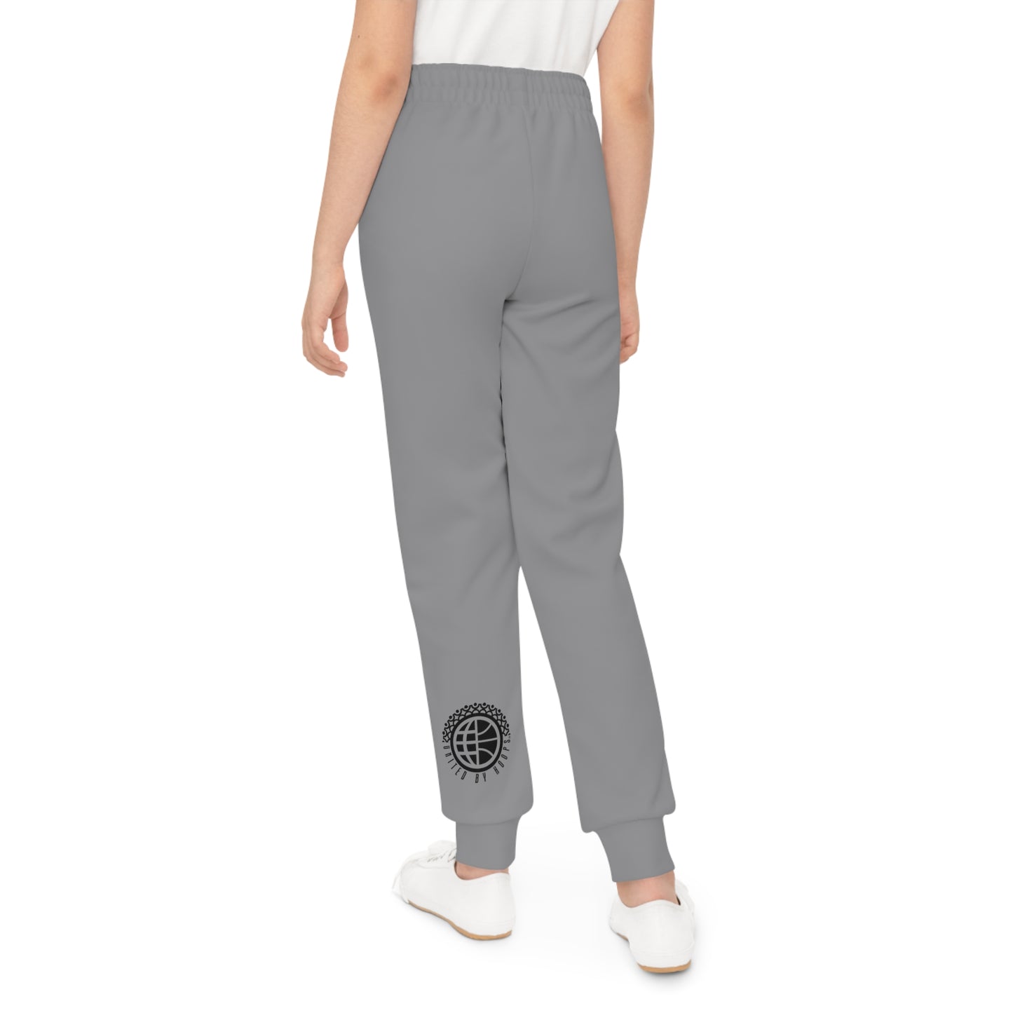 Scripted Grey 'n' Black Youth Joggers