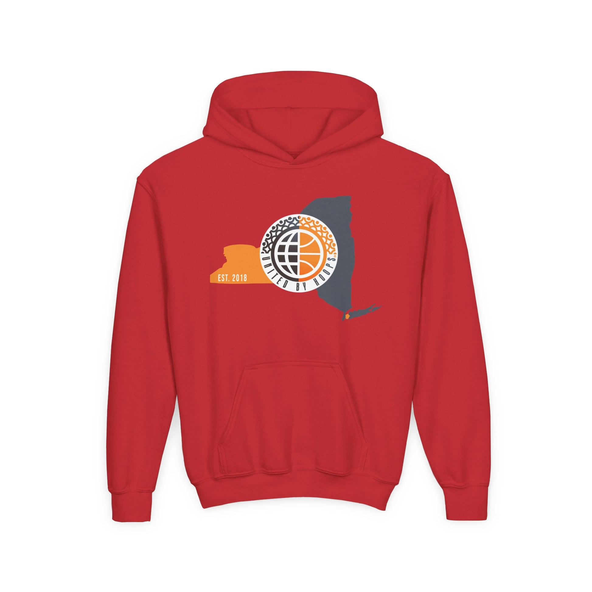 NYC United By Hoops Youth Unisex Heavy Blend Hoodie Printify