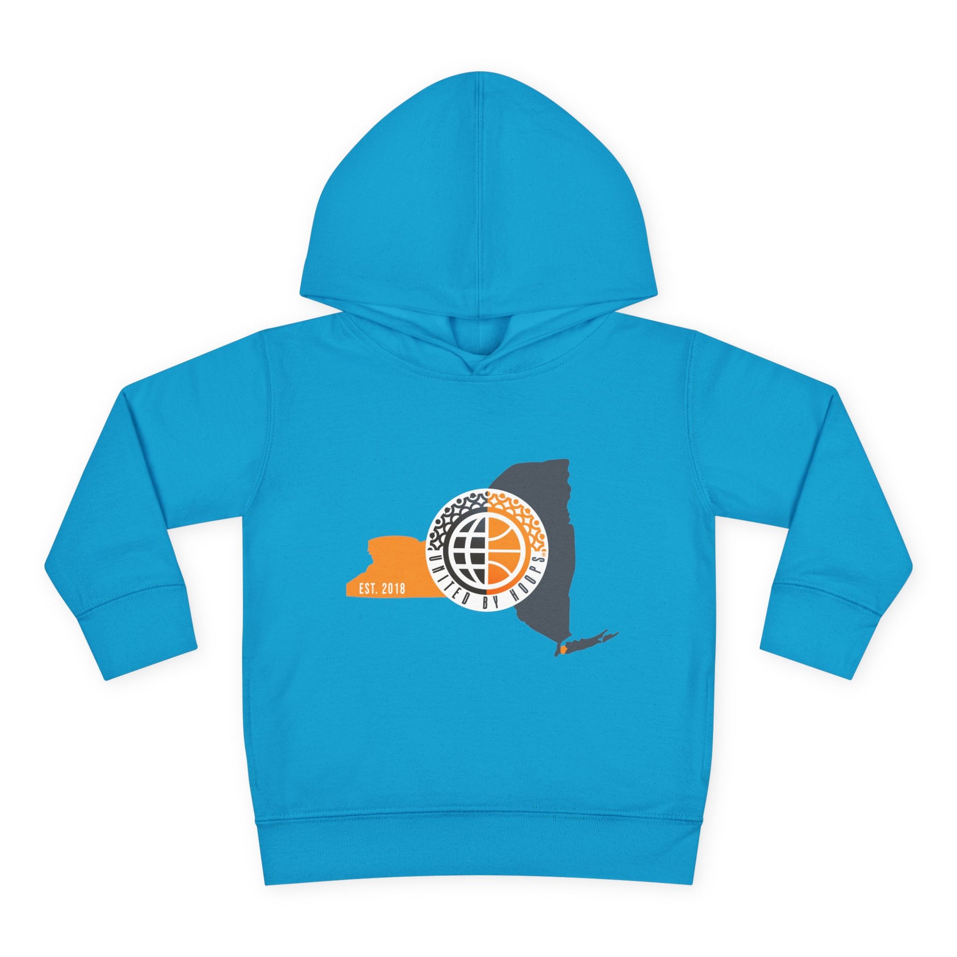 NYC United By Hoops Toddler Pullover Fleece Hoodie Printify