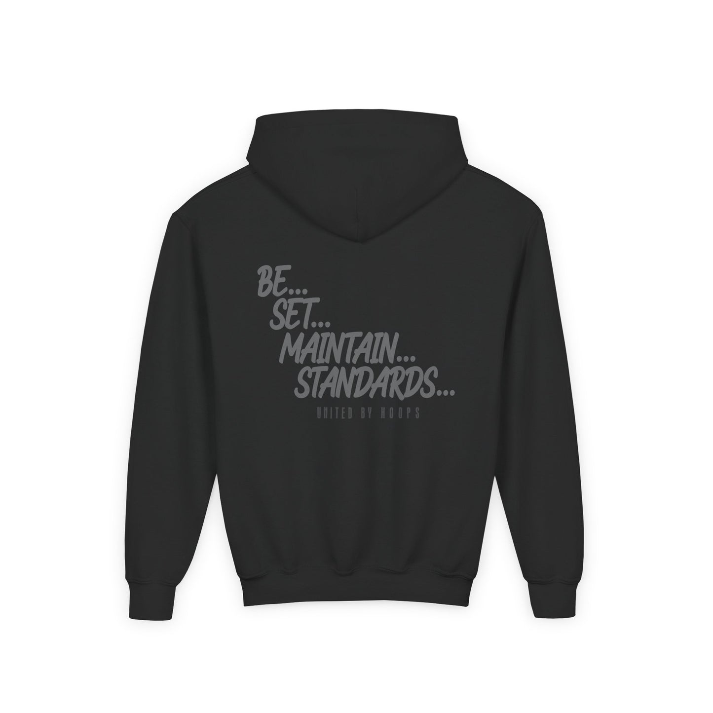 NYC United By Hoops Vintage Grey Youth Unisex Hoodie Printify