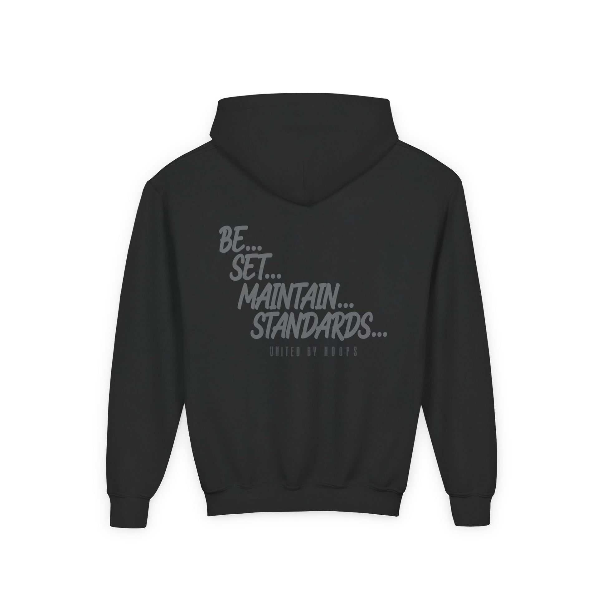 NYC United By Hoops Vintage Grey Youth Unisex Hoodie Printify