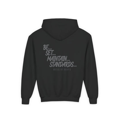 NYC United By Hoops Vintage Grey Youth Unisex Hoodie Printify
