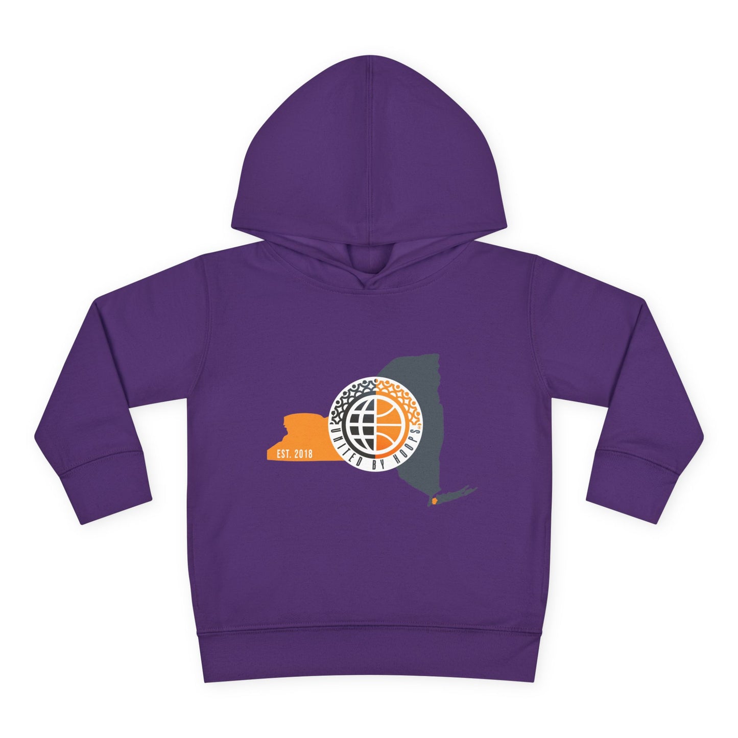 NYC United By Hoops Toddler Pullover Fleece Hoodie Printify