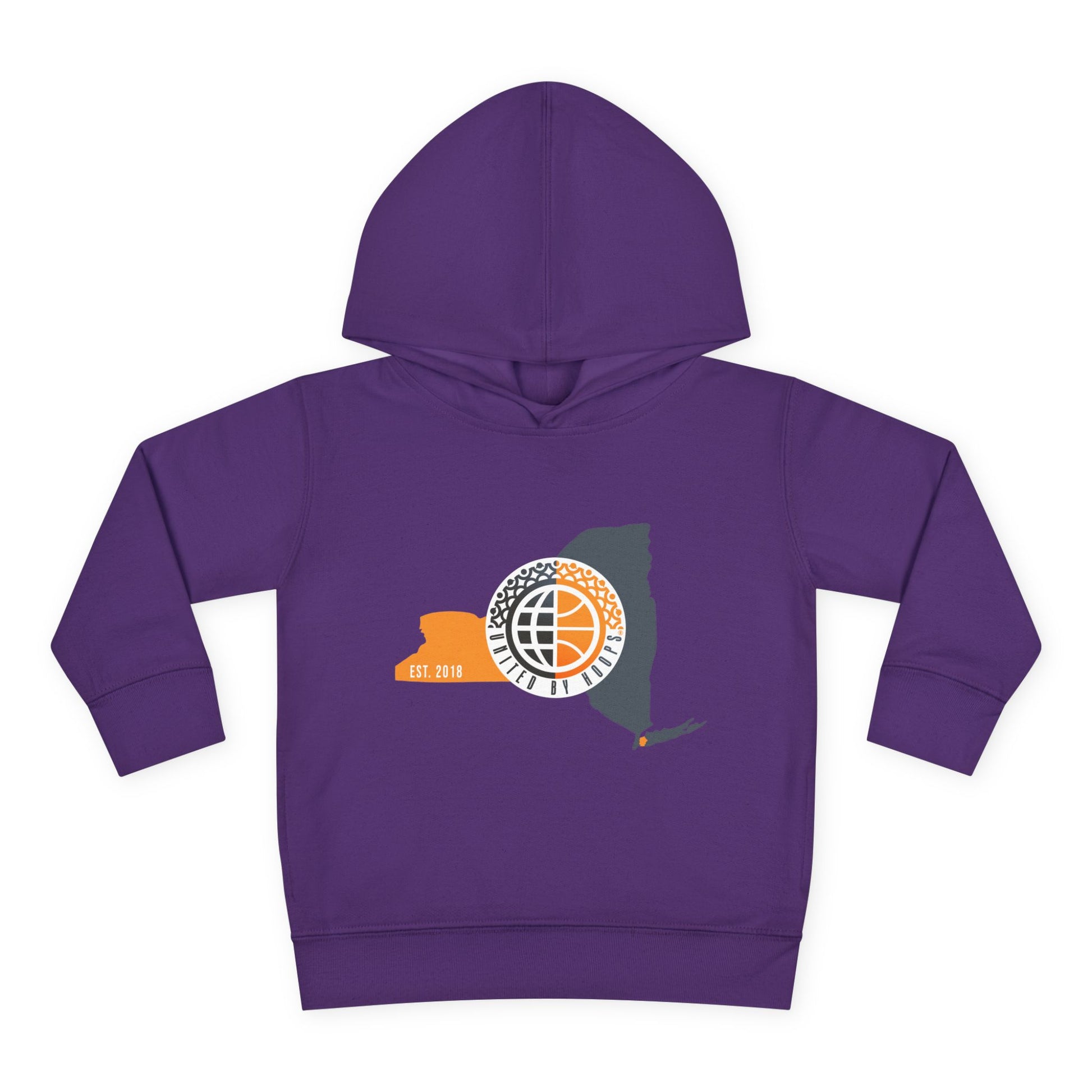 NYC United By Hoops Toddler Pullover Fleece Hoodie Printify