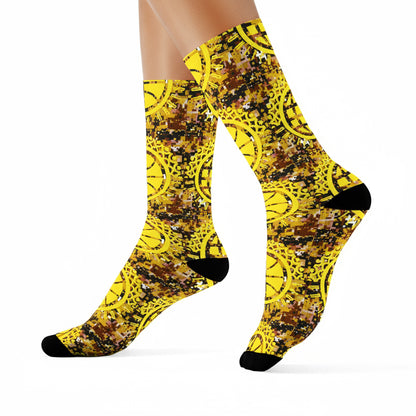 UBH Yellow Camo Crew Socks
