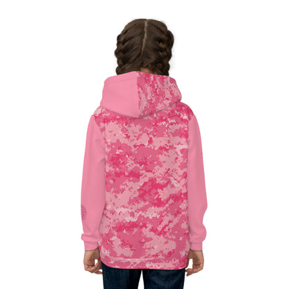 Camo in Pink Youth Hoodie