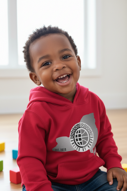NYC United By Hoops Vintage Grey Toddler Hoodie Printify