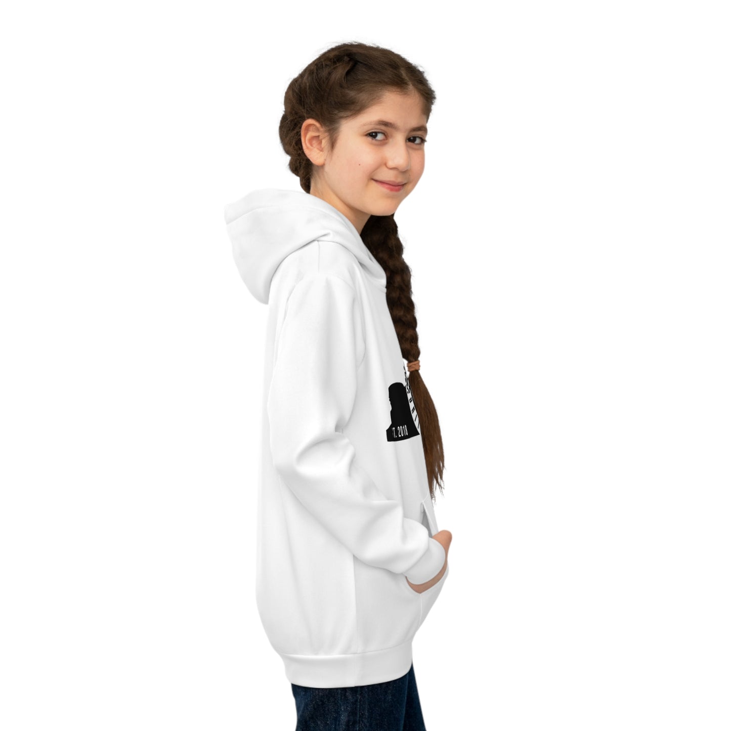 United By Hoops NYC BlackOut Youth Hoodie Printify