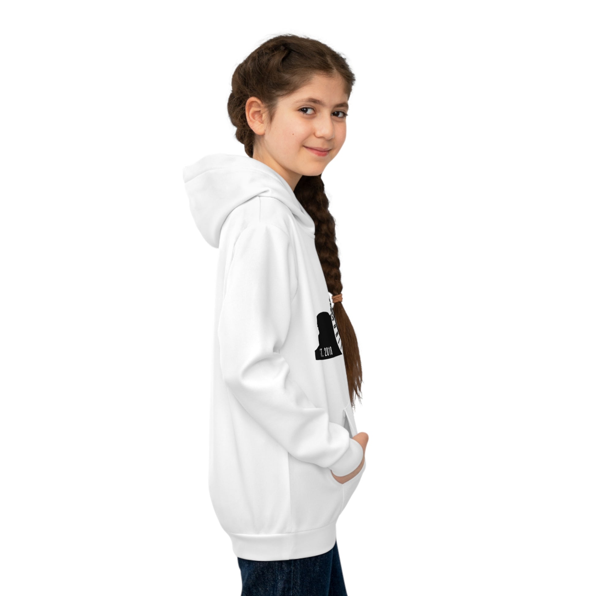 United By Hoops NYC BlackOut Youth Hoodie Printify
