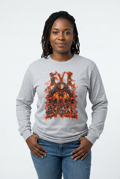 F.Y.I. I Ball Halloween Unisex Adult Cotton Long Sleeve Tee Printify
