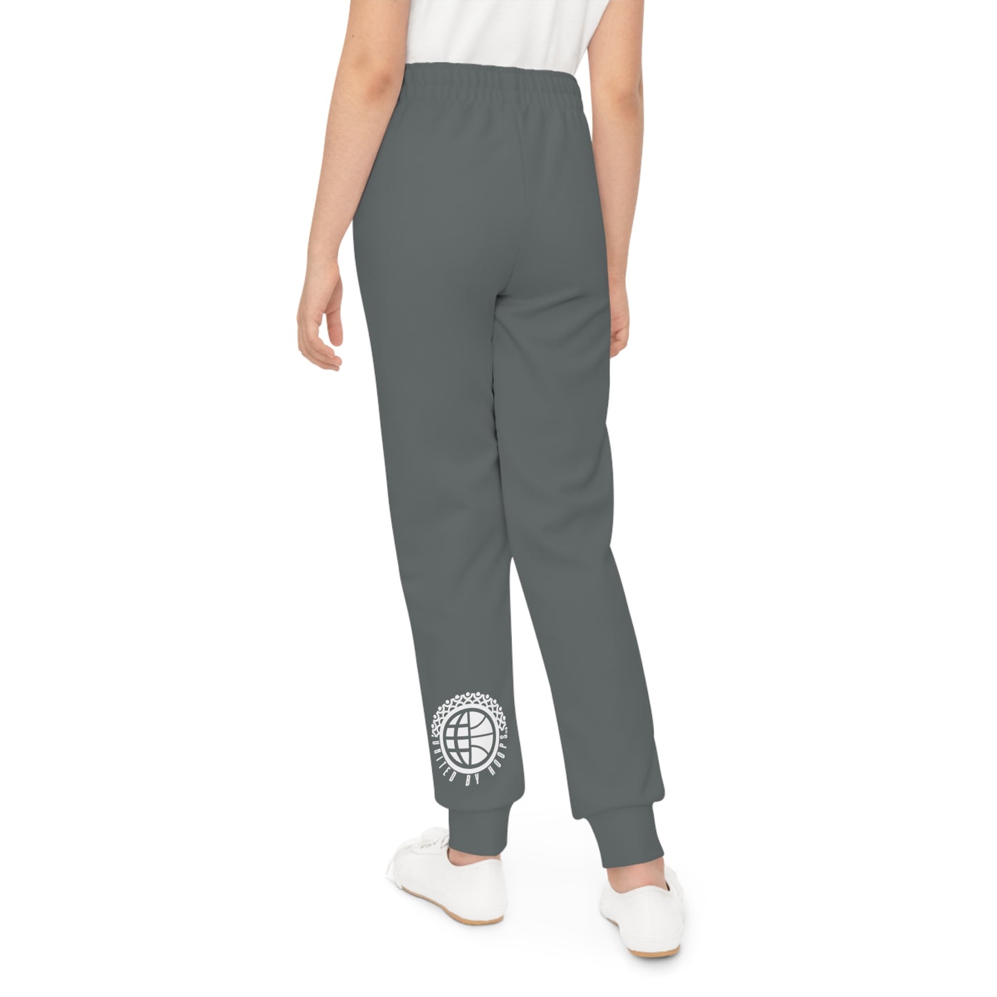 Scripted Grey 'n' White Youth Joggers