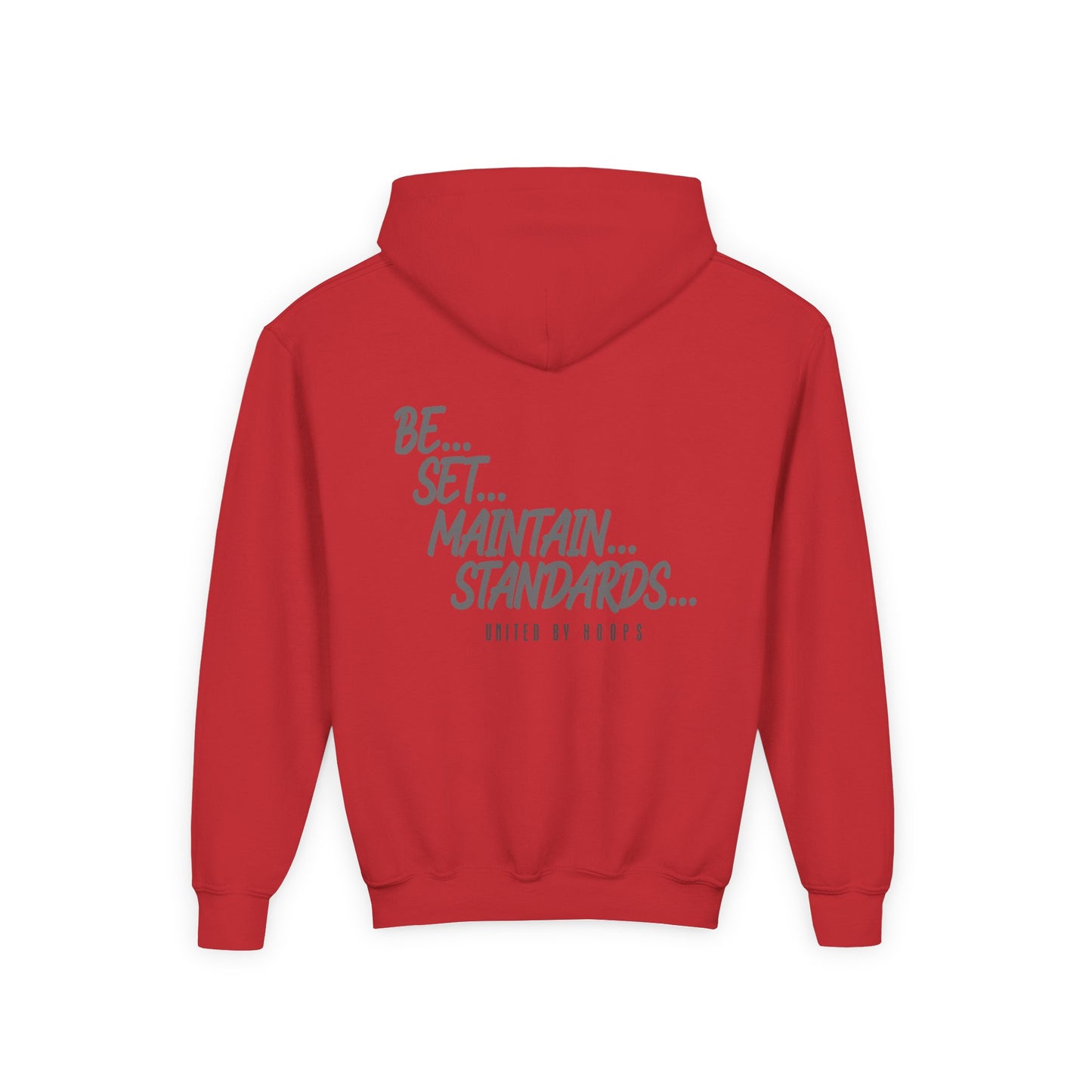 NYC United By Hoops Vintage Grey Youth Unisex Hoodie Printify