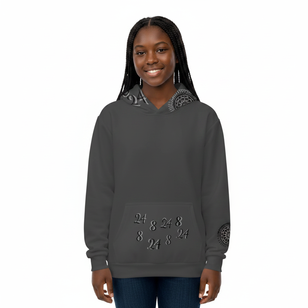 Eclipse 24/8 Youth Unisex Hoodie Printify