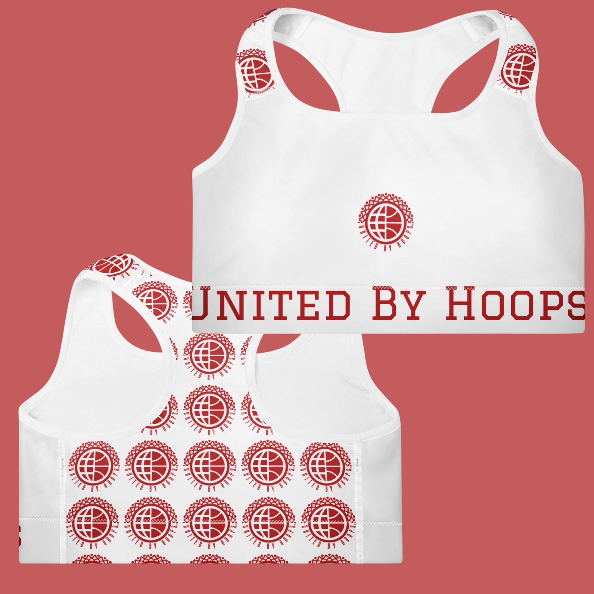 Candy Red Padded Sports Bra United By Hoops, LLC