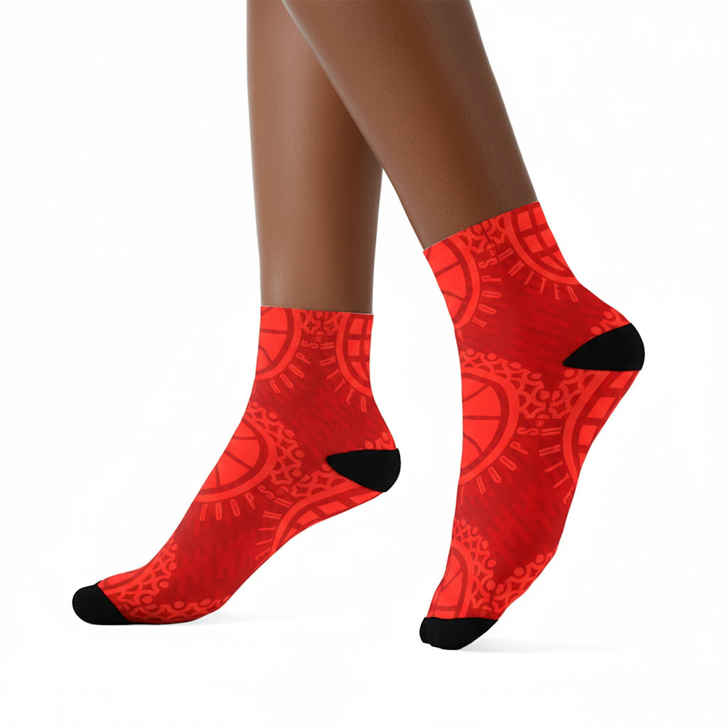 UBH Rich Red Crew Socks