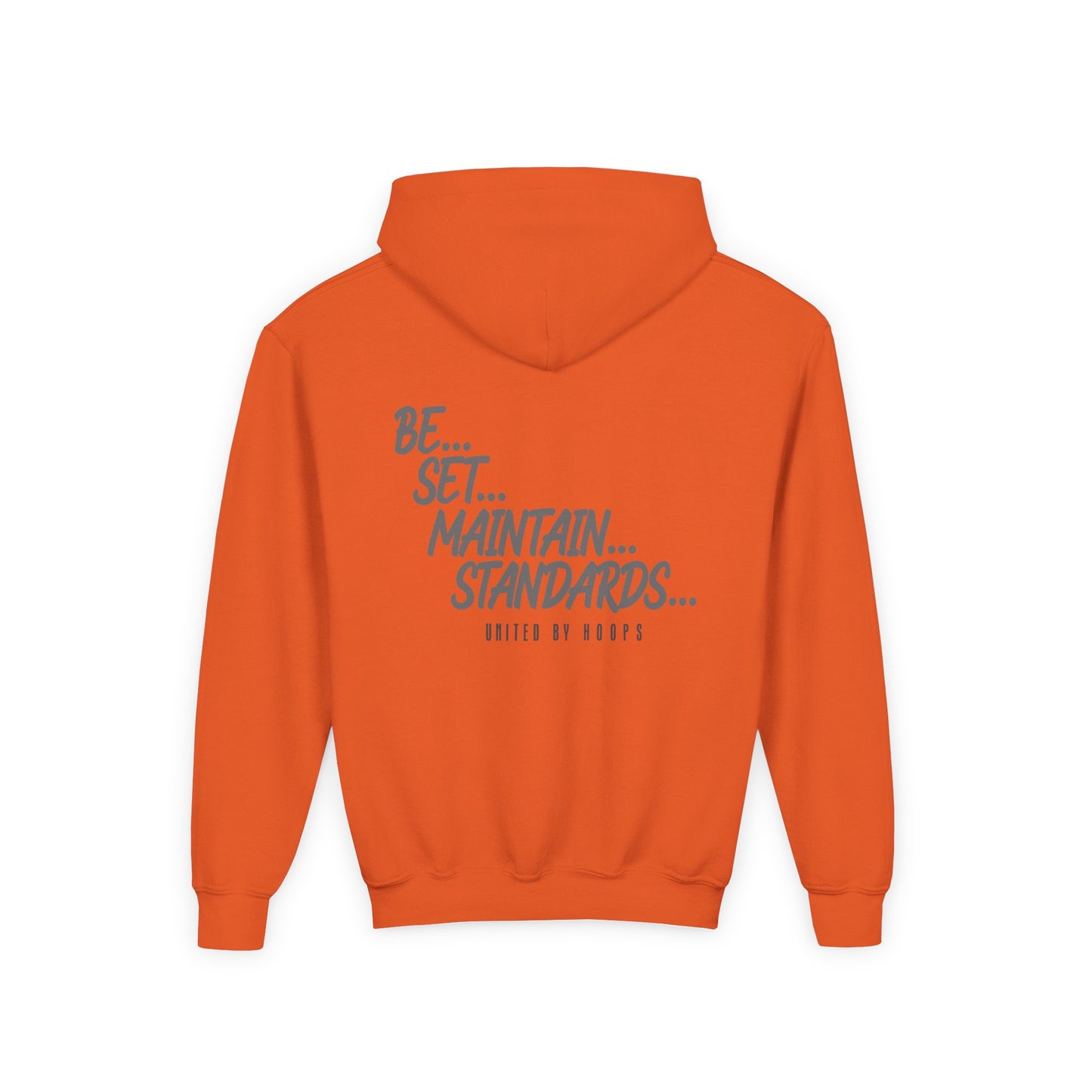 NYC United By Hoops Vintage Grey Youth Unisex Hoodie Printify