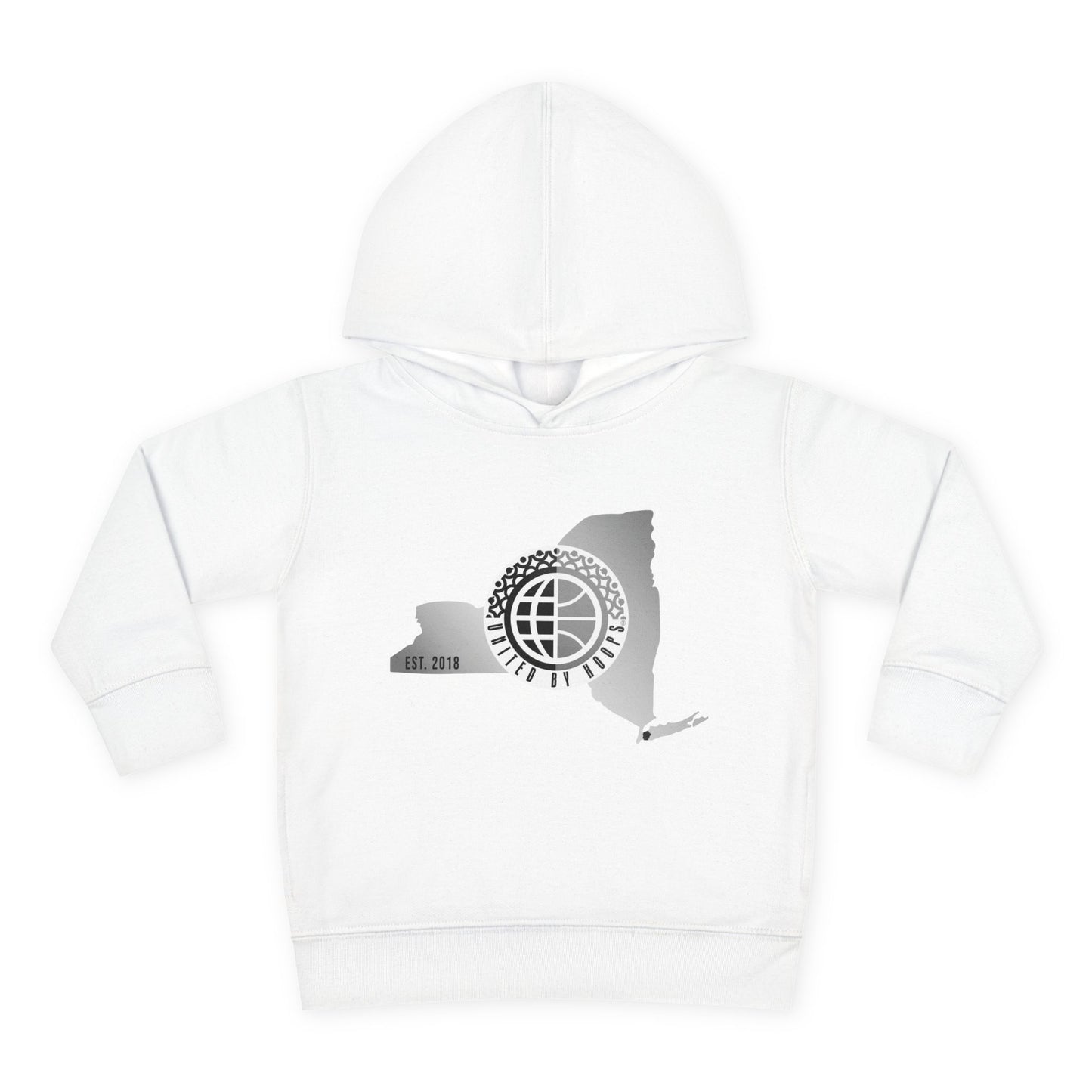 NYC United By Hoops Vintage Grey Toddler Hoodie Printify