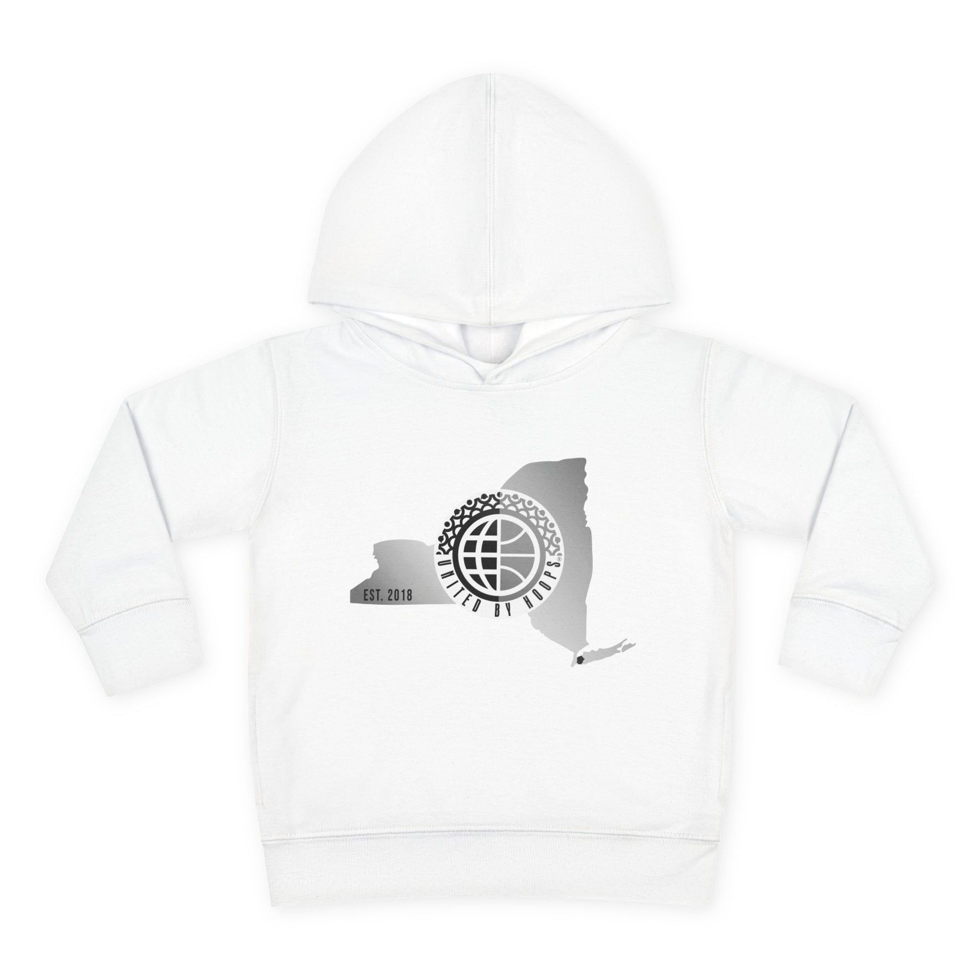 NYC United By Hoops Vintage Grey Toddler Hoodie Printify