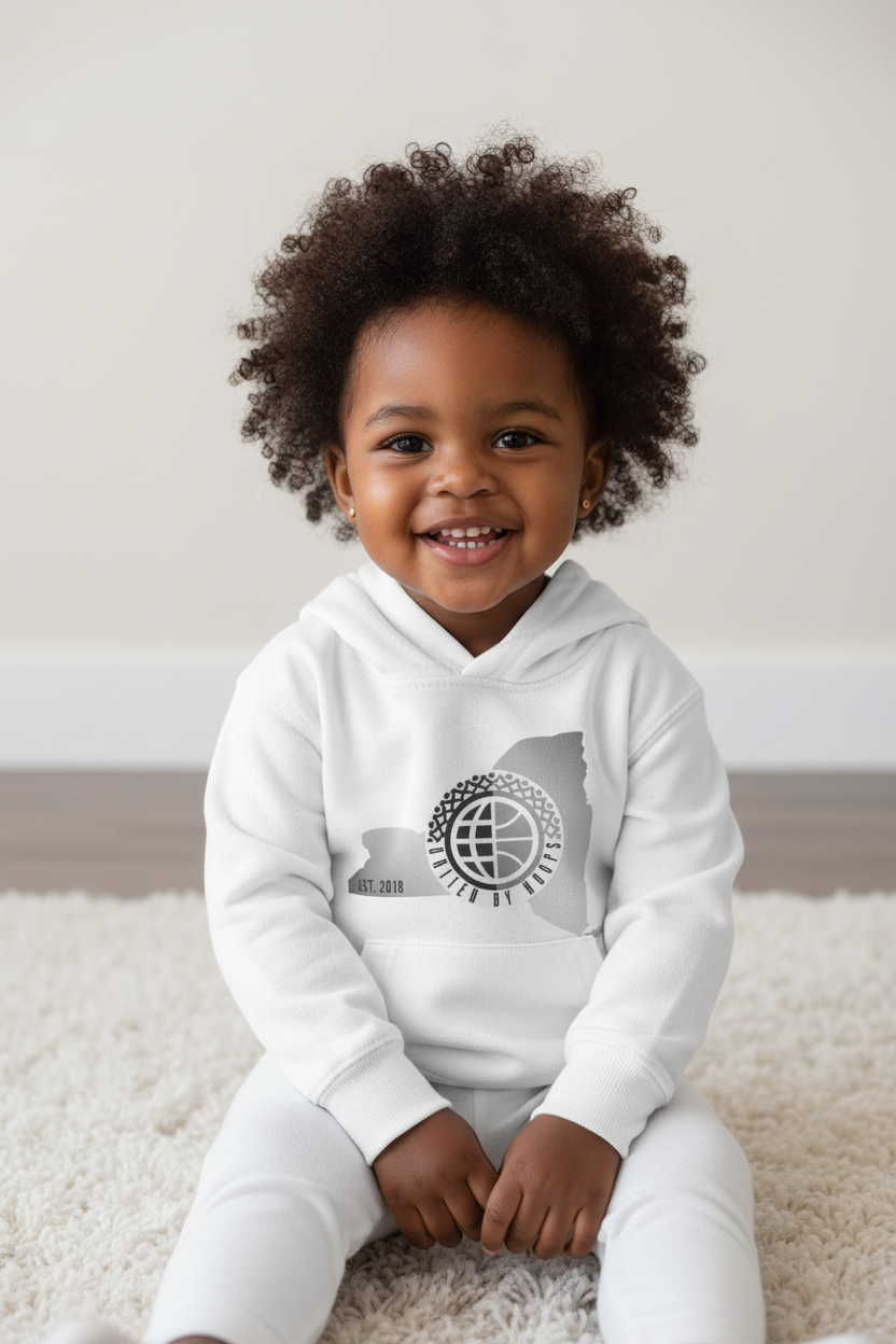 NYC United By Hoops Vintage Grey Toddler Hoodie Printify