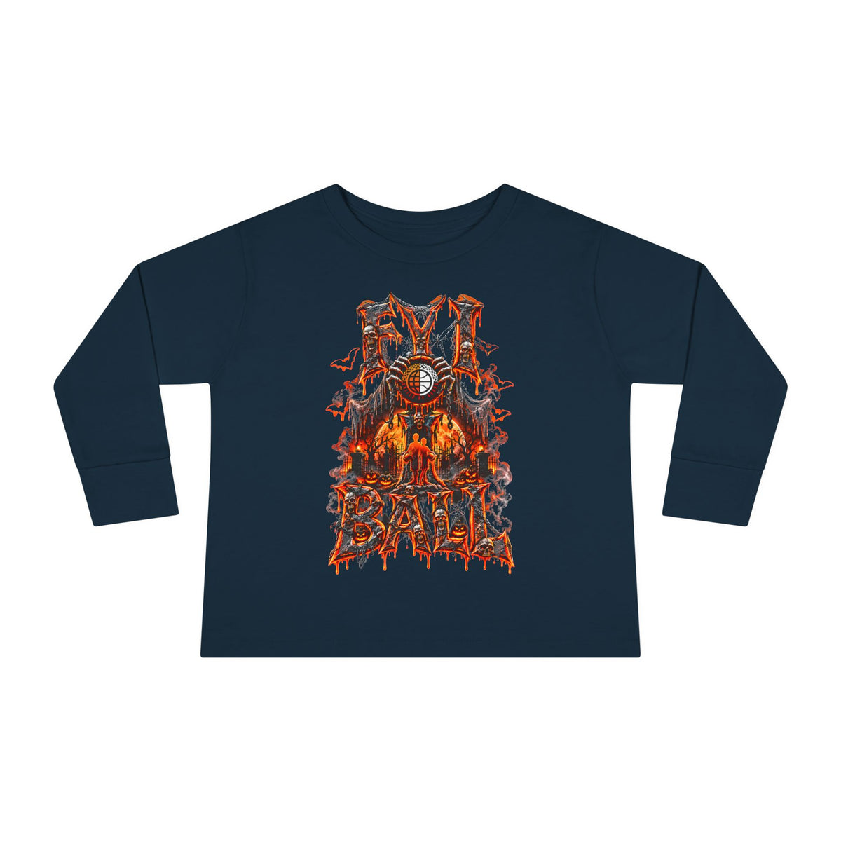F.Y.I. I Ball Halloween Toddler Long Sleeve Tee Printify