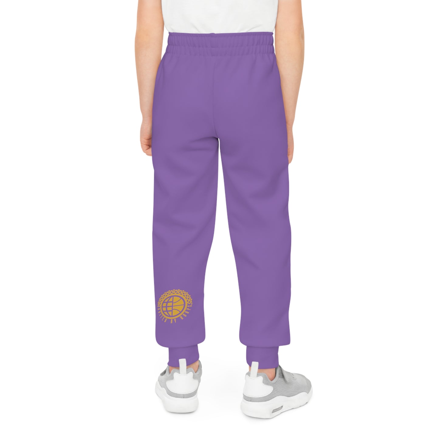 Scripted Purp 'n' Gold Youth Joggers