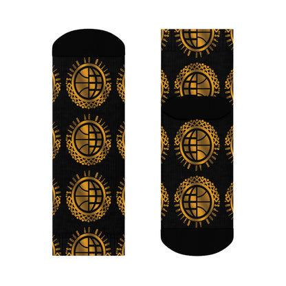 Black/Gold UBH Crew Socks