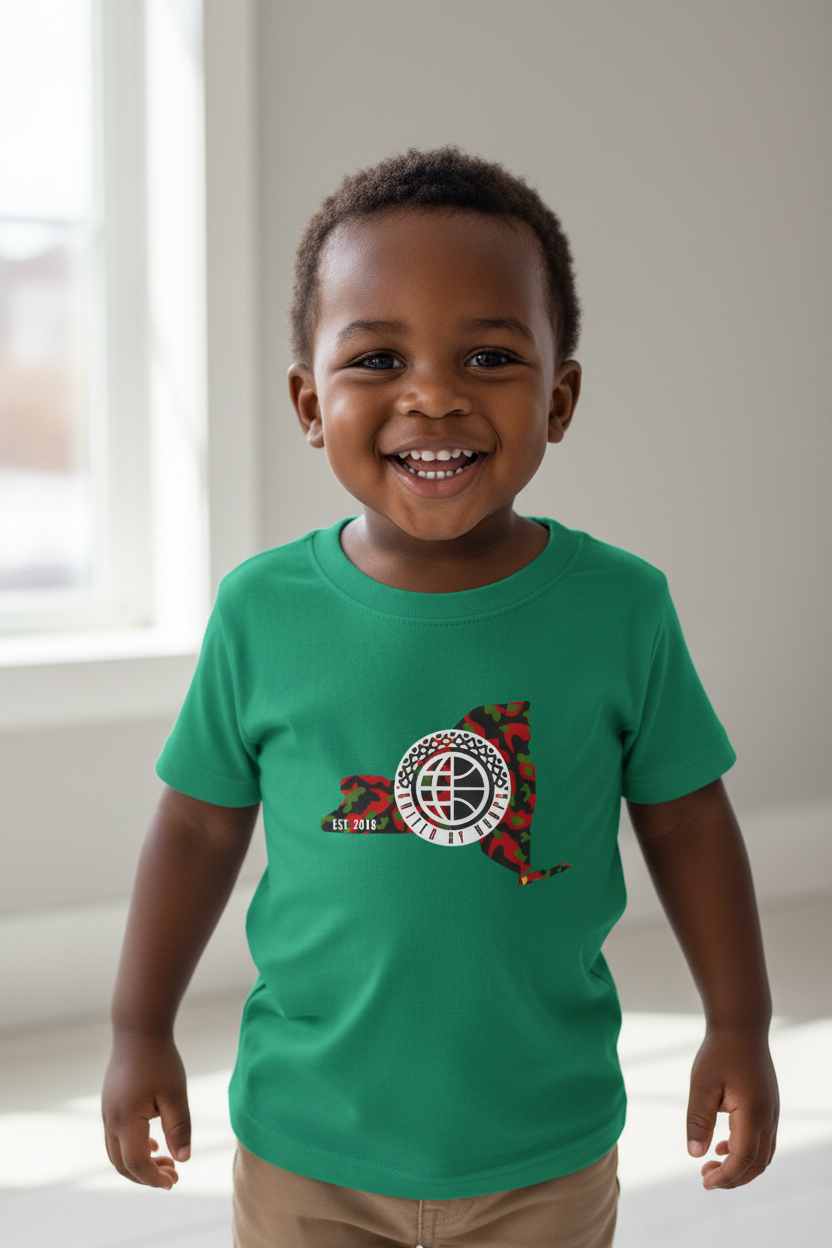United By Hoops NYC Pan African Unisex Toddler Tee Printify