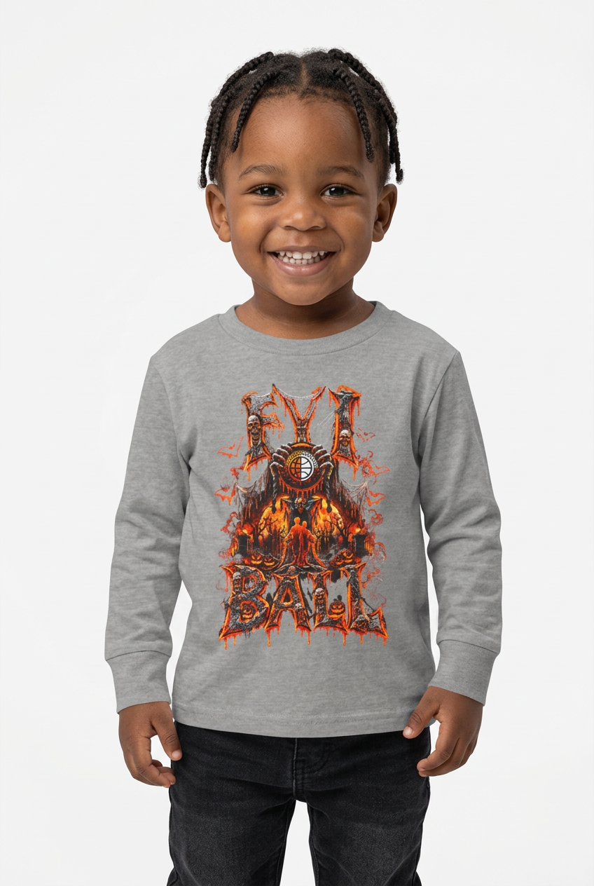F.Y.I. I Ball Halloween Toddler Long Sleeve Tee Printify