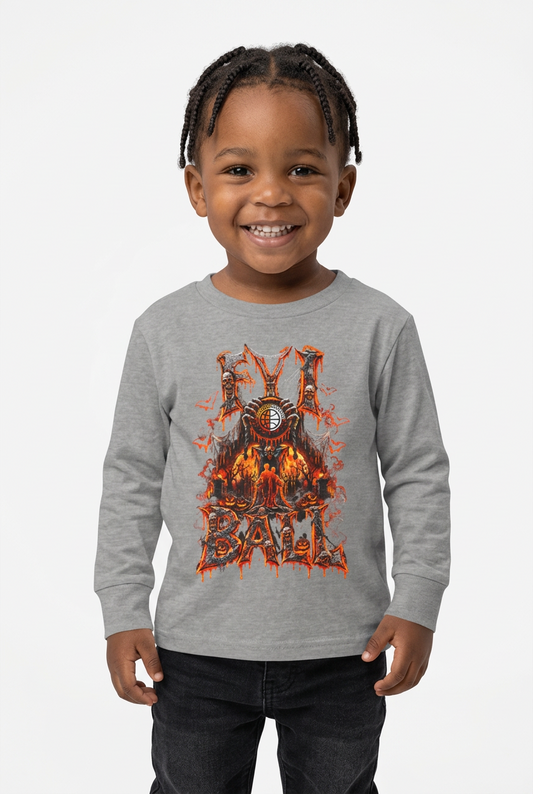 F.Y.I. I Ball Halloween Toddler Long Sleeve Tee Printify