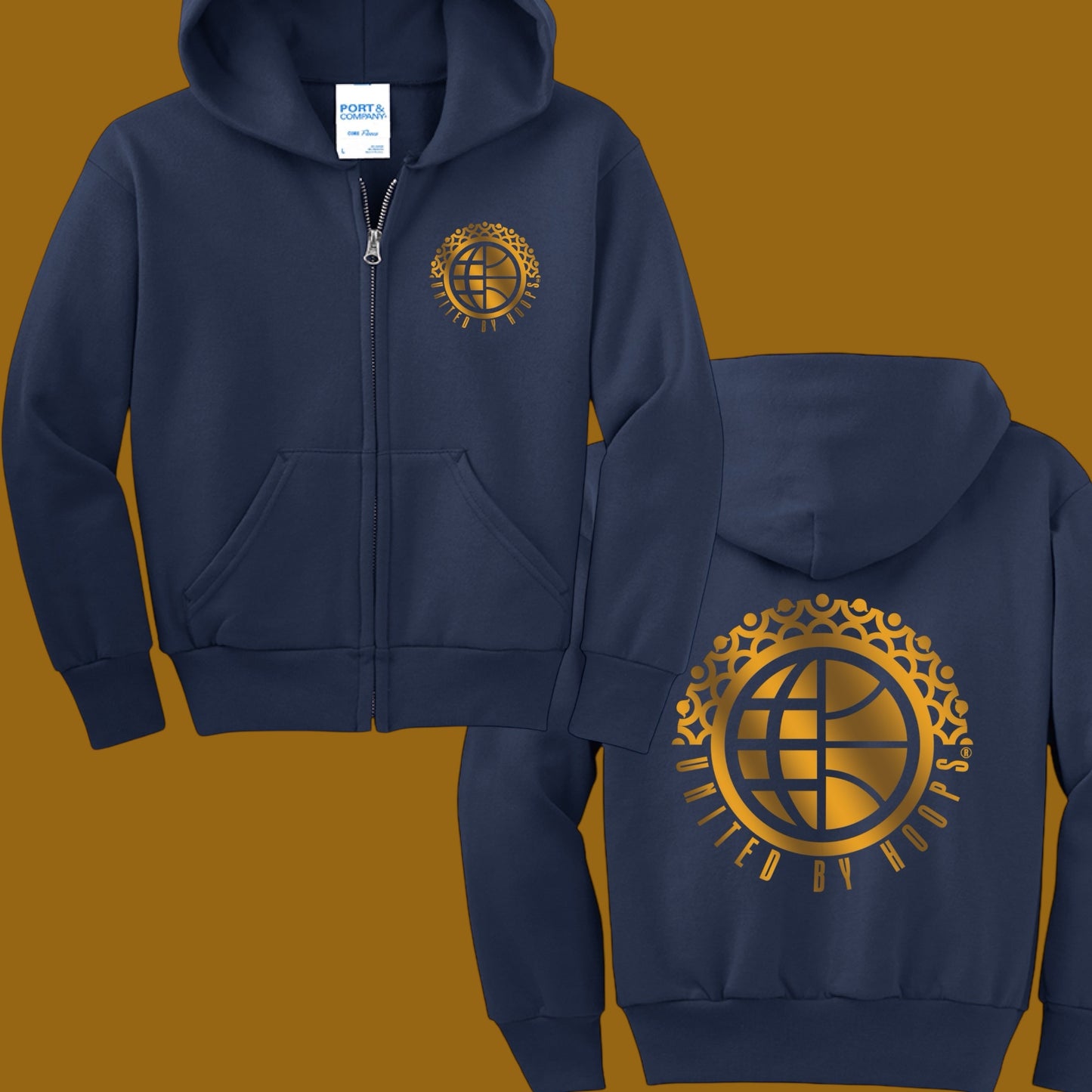 UBH Gold Zip Youth Hoodie