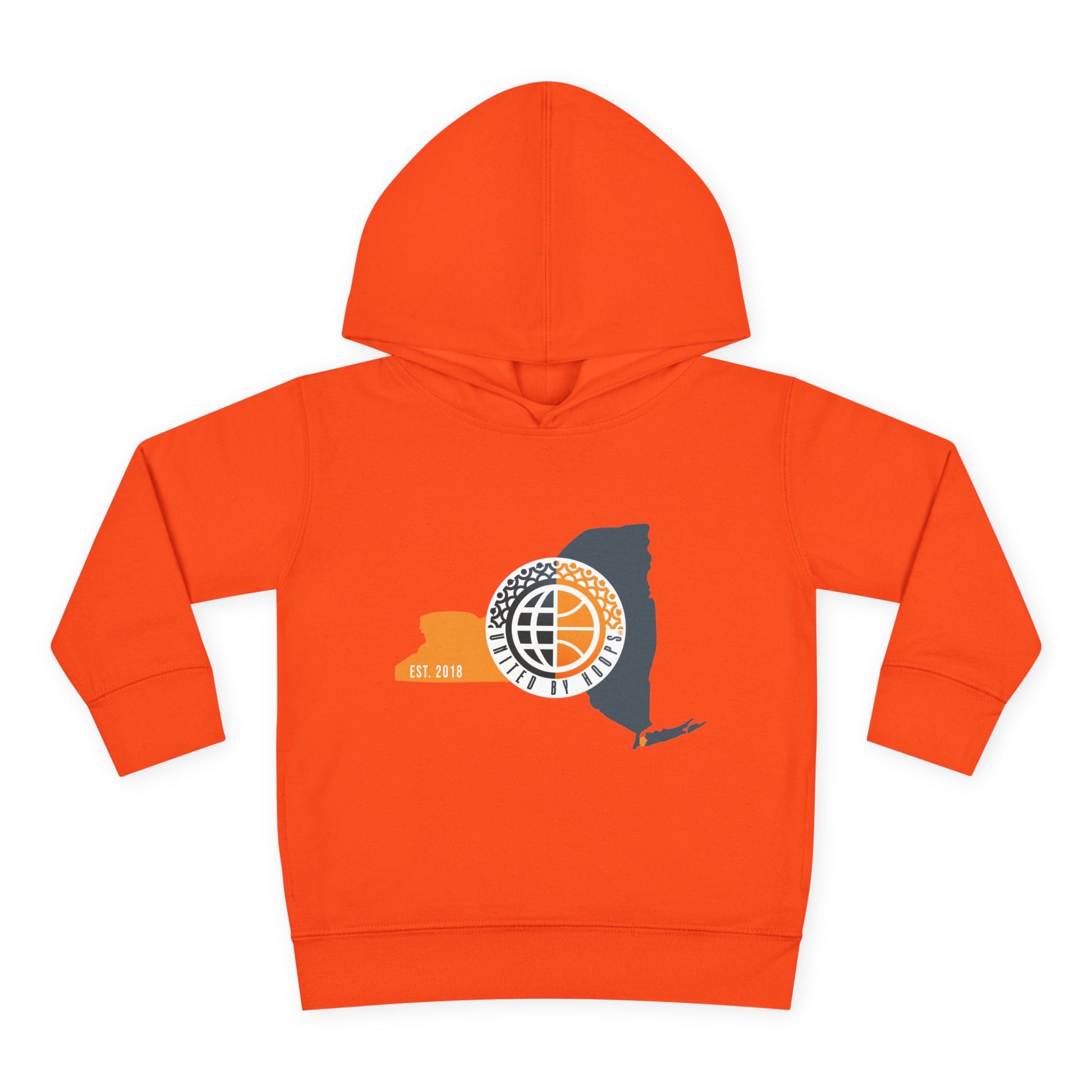 NYC United By Hoops Toddler Pullover Fleece Hoodie Printify