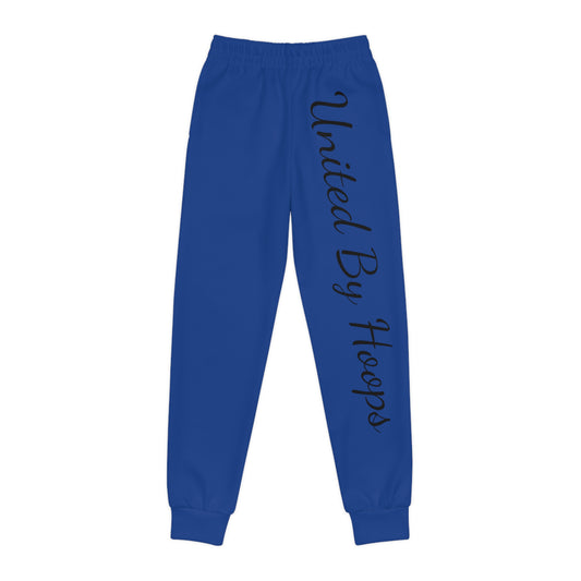 Scripted Dark blue 'n' Black Youth Joggers