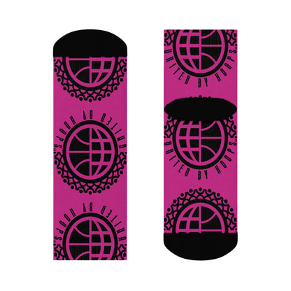 United By Hoops Pink 'n' Black Unisex Socks