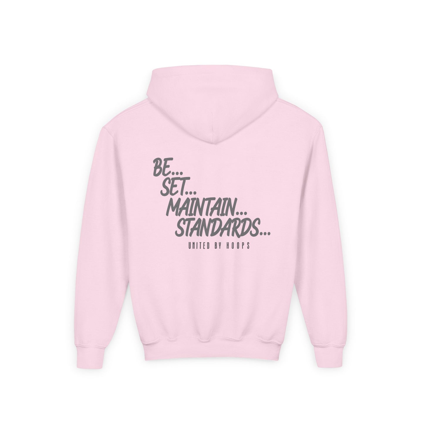 NYC United By Hoops Vintage Grey Youth Unisex Hoodie Printify