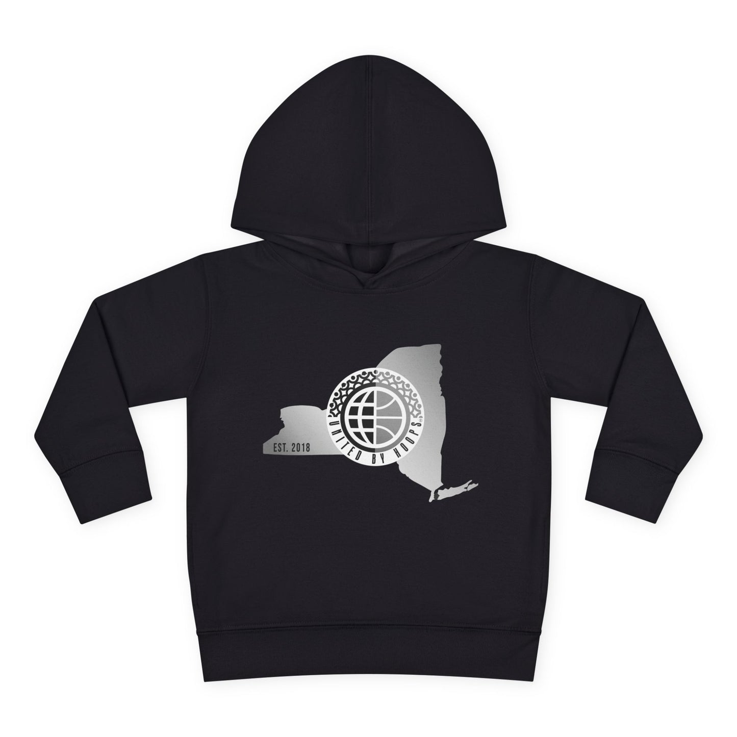 NYC United By Hoops Vintage Grey Toddler Hoodie Printify