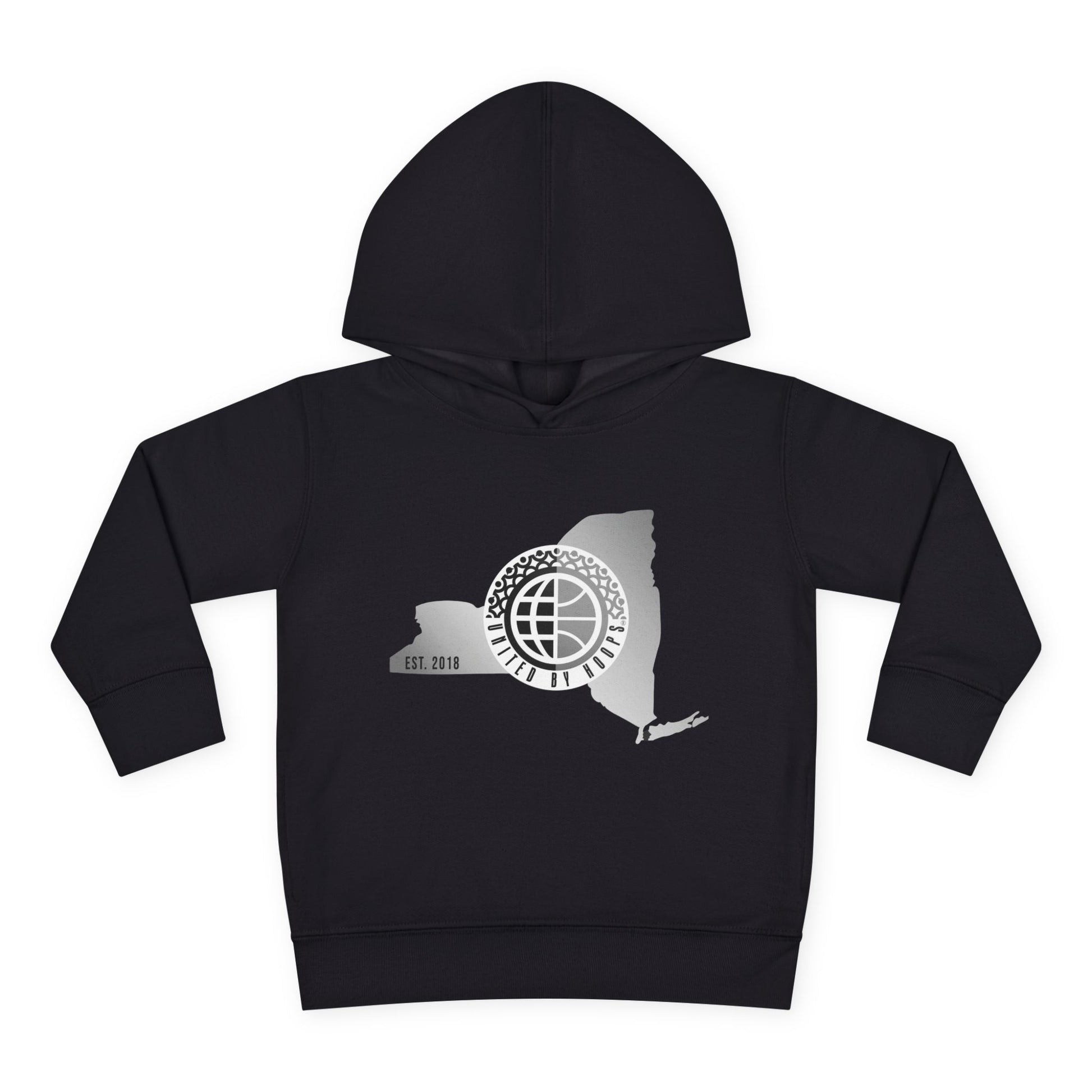 NYC United By Hoops Vintage Grey Toddler Hoodie Printify