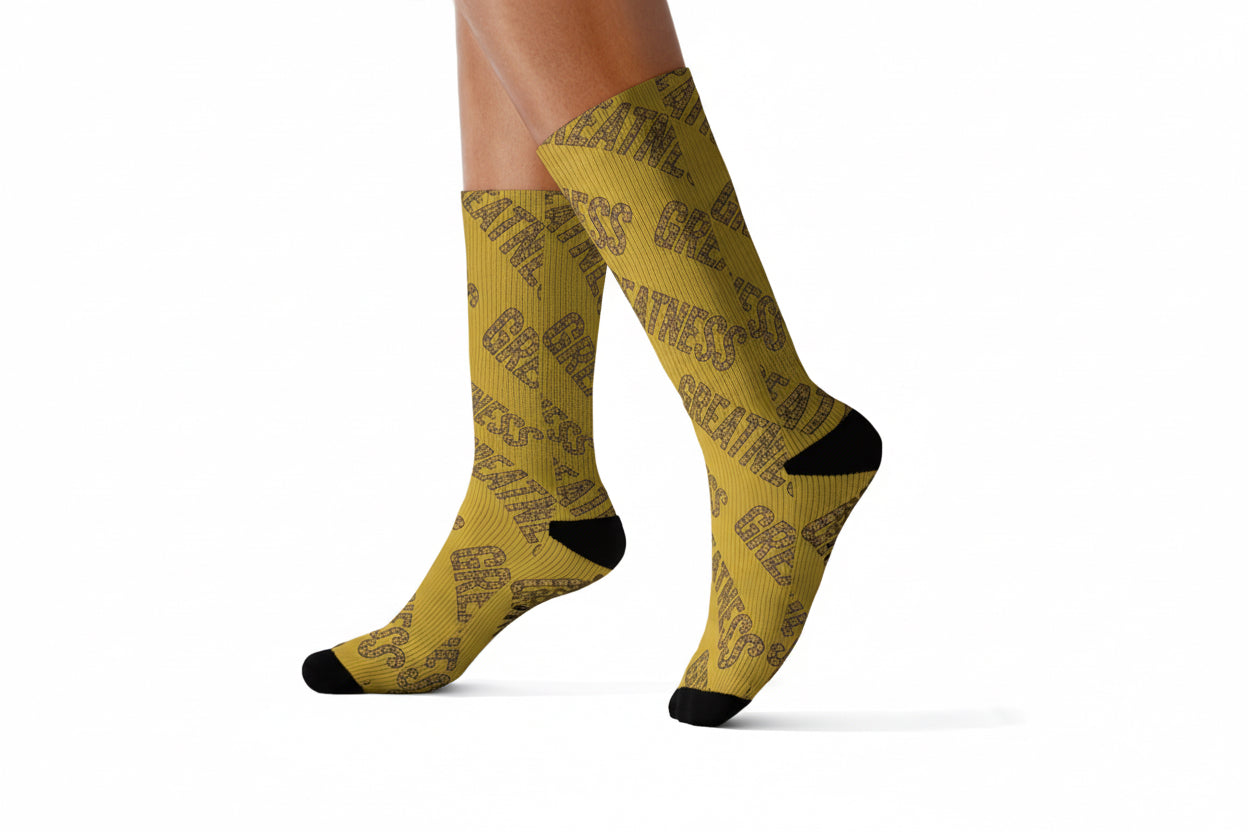 Greatness in Gold Unisex Socks