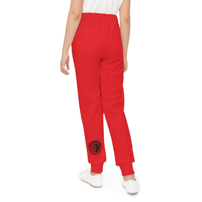 Scripted Red 'n' Black Youth Joggers