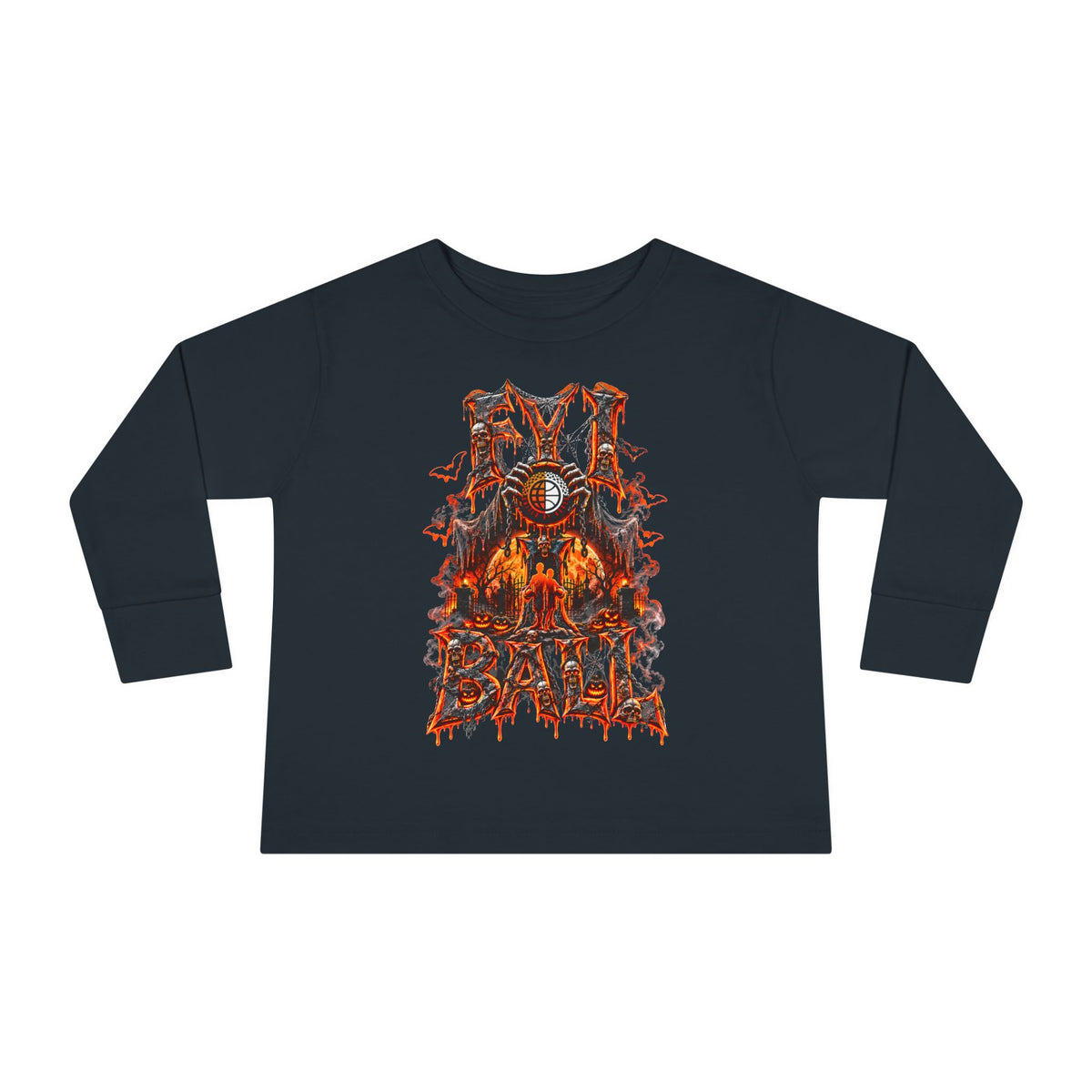F.Y.I. I Ball Halloween Toddler Long Sleeve Tee Printify