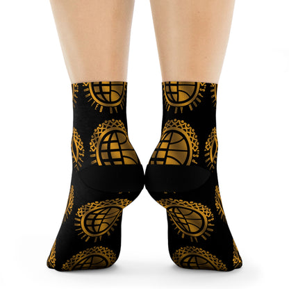 Black/Gold UBH Crew Socks