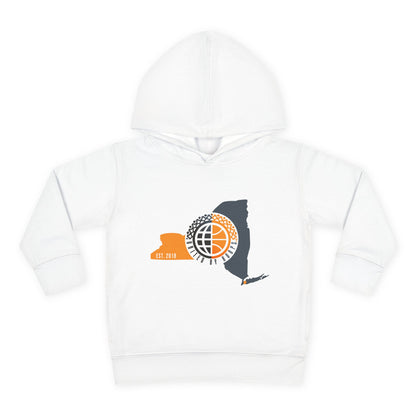 NYC United By Hoops Toddler Pullover Fleece Hoodie Printify