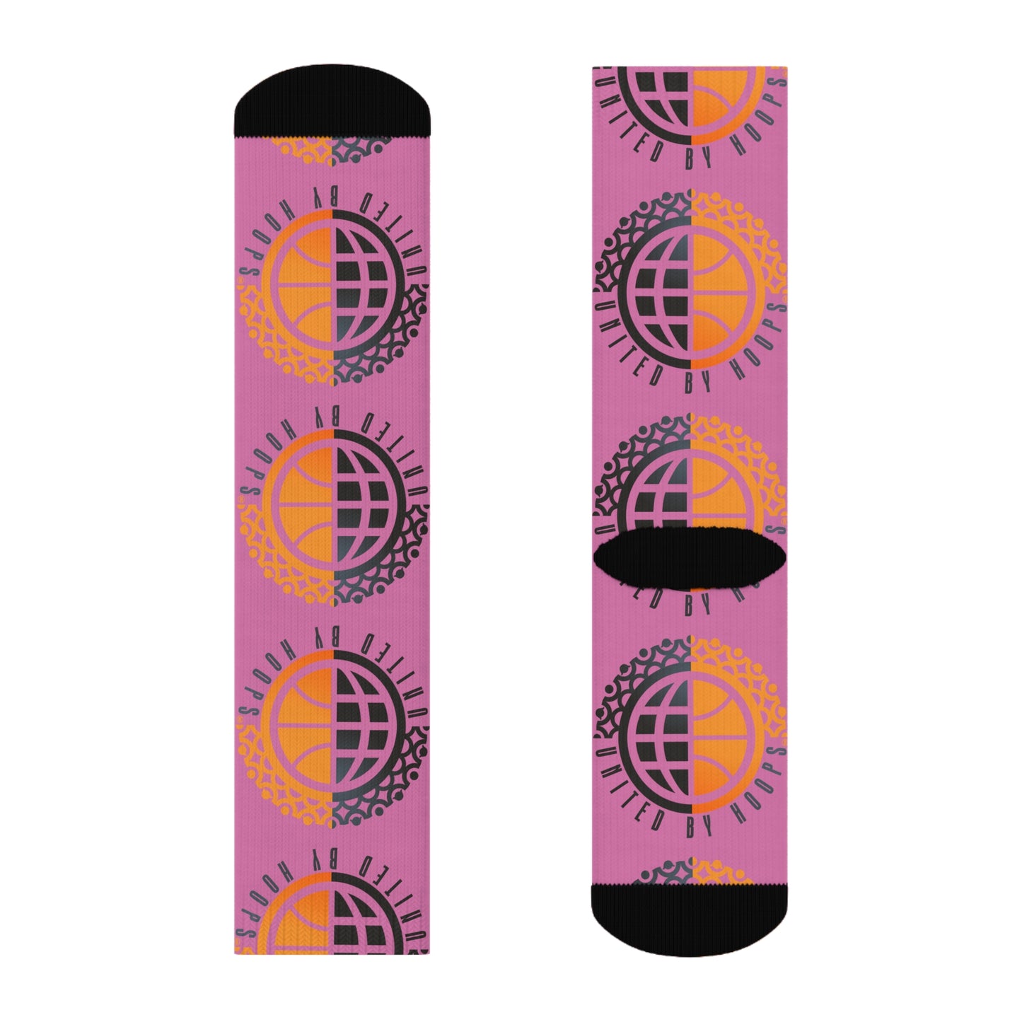 United By Hoops Pink O.G. Unisex Crew Socks