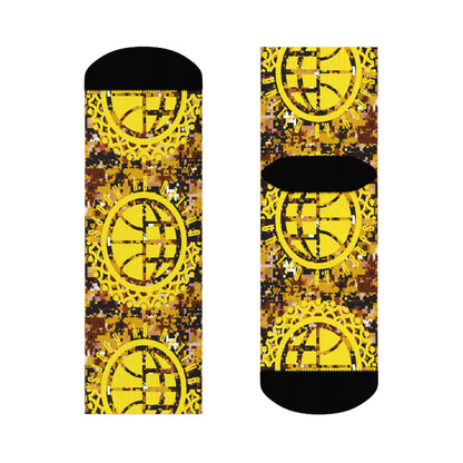 UBH Yellow Camo Crew Socks