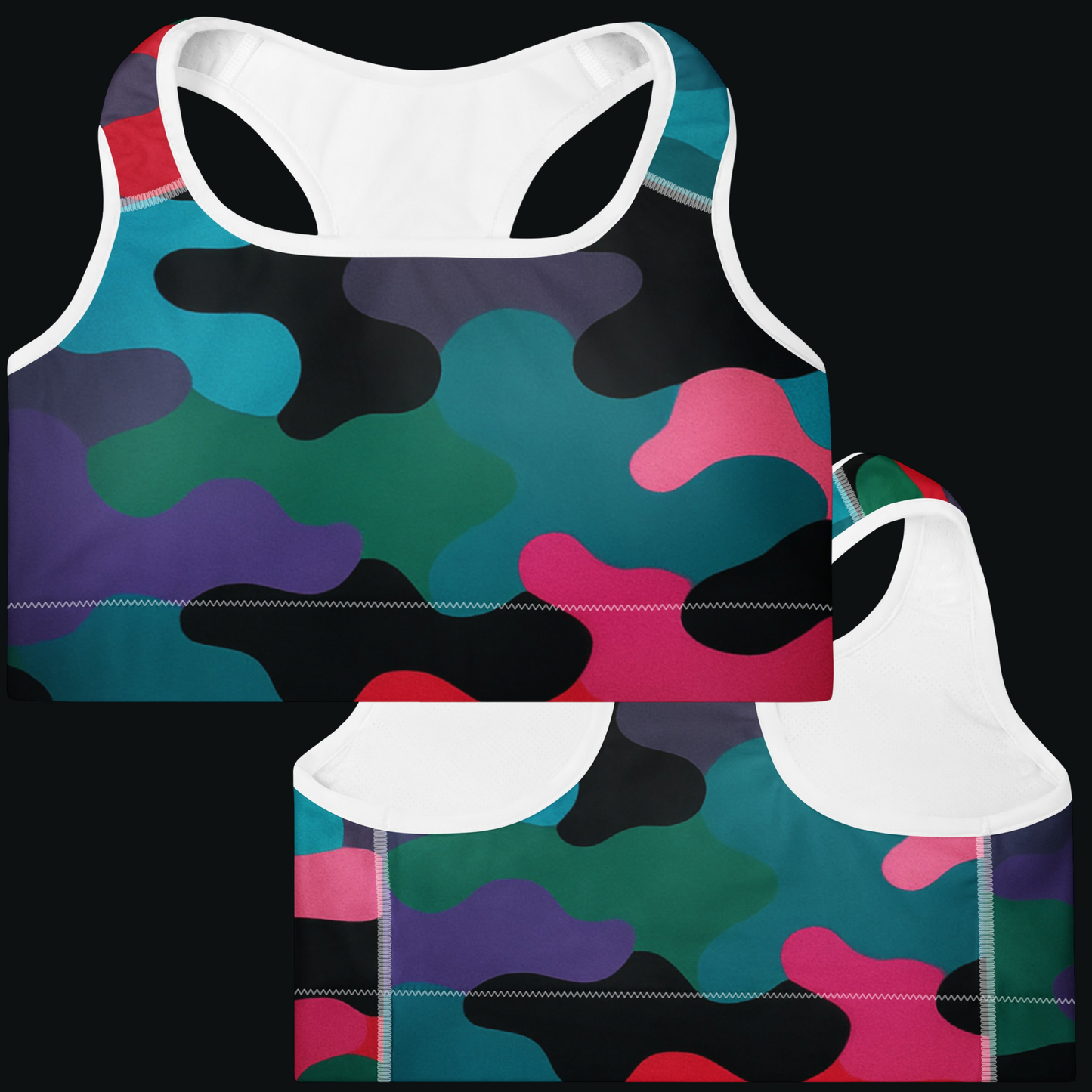 UBH Nueve Camo Padded Sports Bra