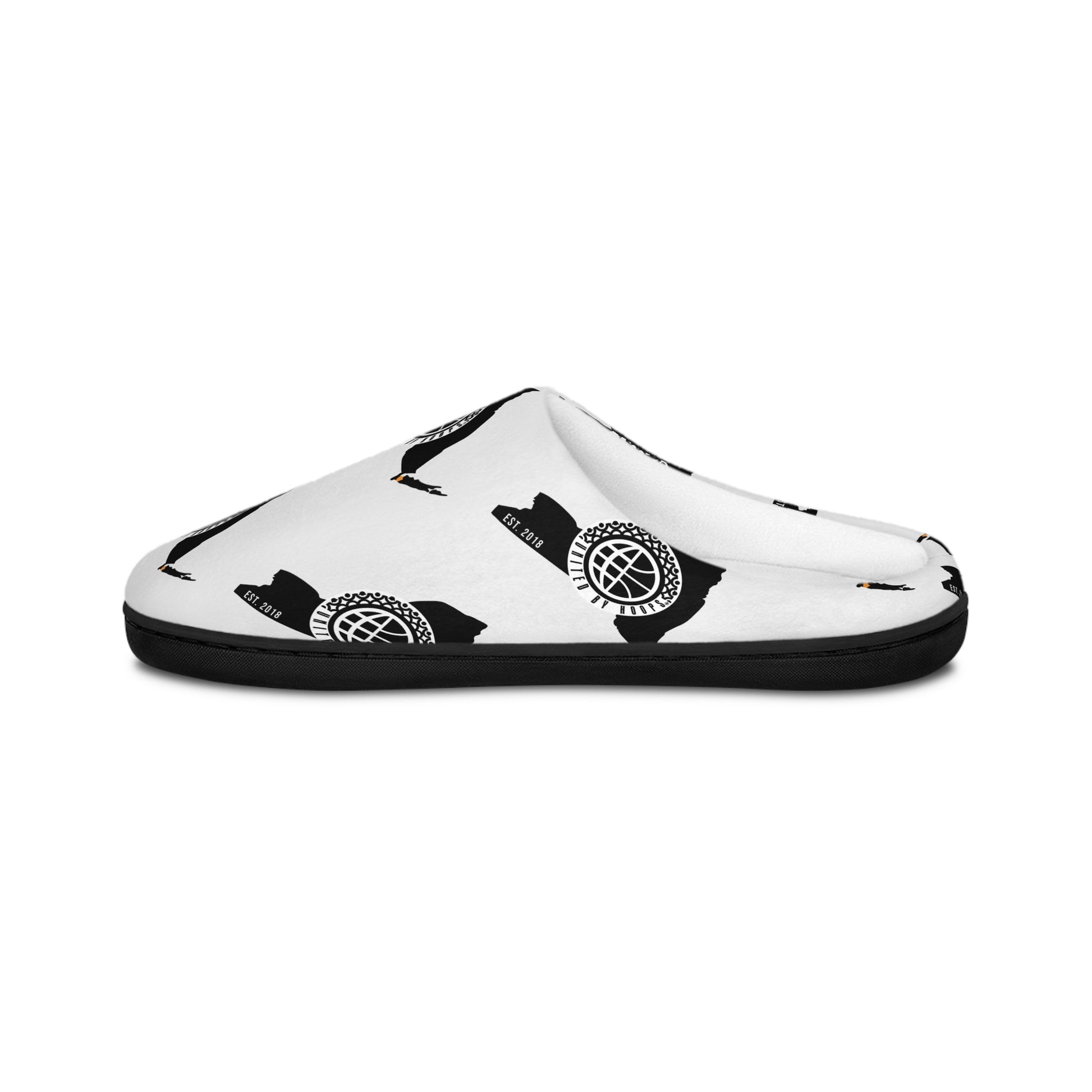 United By Hoops Blackout Indoor Slippers Printify