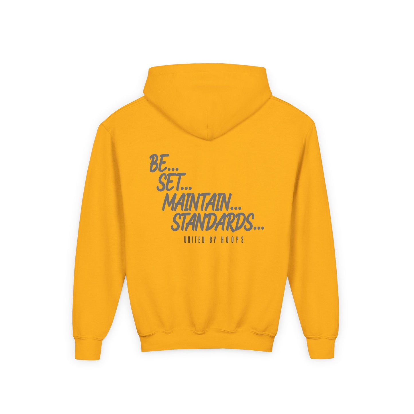 NYC United By Hoops Vintage Grey Youth Unisex Hoodie Printify