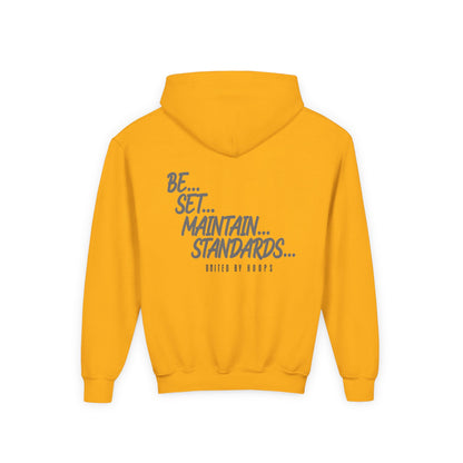 NYC United By Hoops Vintage Grey Youth Unisex Hoodie Printify