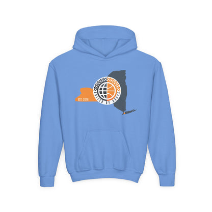 NYC United By Hoops Youth Unisex Heavy Blend Hoodie Printify