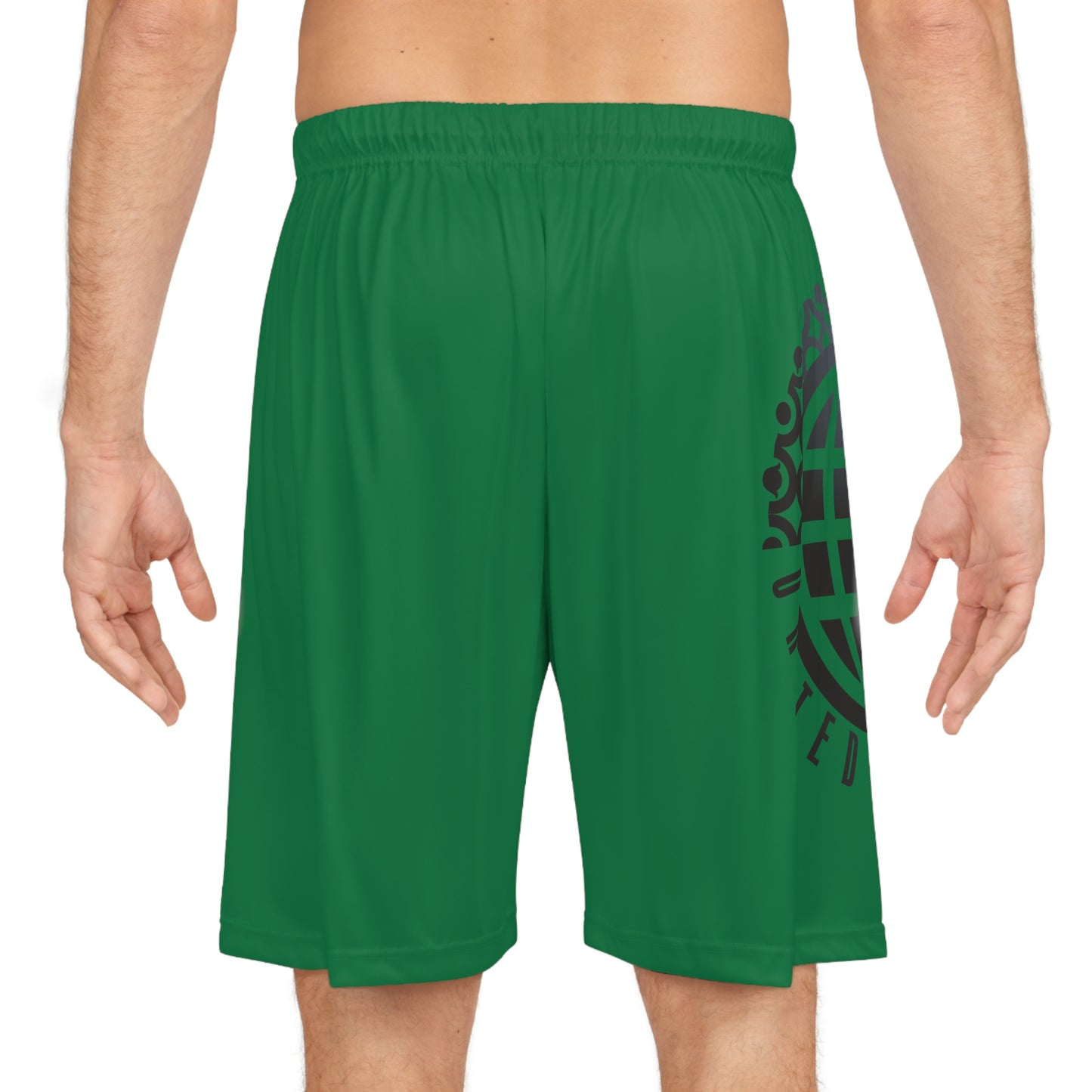 United By Hoops Dark Green Basketball Shorts