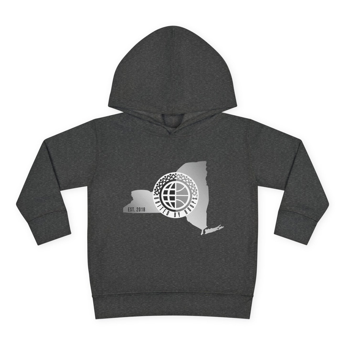 NYC United By Hoops Vintage Grey Toddler Hoodie Printify